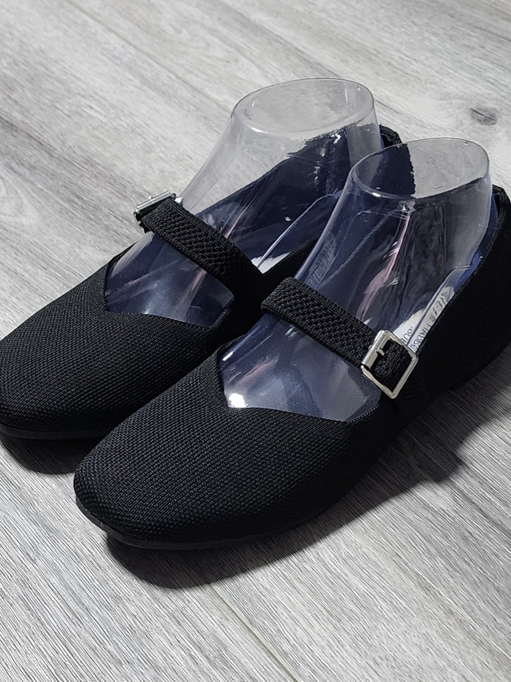 Steve Madden Richmond Black Knit Maryjane Flats Womens Size 8